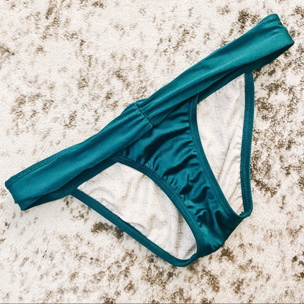 VICTORIA’S SECRET || Scrunch Bikini Bottoms in Deep Teal - SZ XS